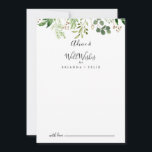 Eucalyptus Simple Brown Blommigt Bröllop well Önsk Rådkort<br><div class="desc">Detta eukalyptus enkla bruna blommigt bröllop brunbrunn i önskemål är perfekt för ett modernt bröllop. Konstruktionen har en konstnärligt handmålad vacker eukalyptus grönt löv som ordnas i geometriska former och inspirerar naturskönheten. De här korten är perfekter för bröllop, möhippa, babydusch, studentfest och mycket mer. Anpassa korten med namn från bruden...</div>