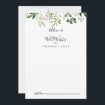 Eucalyptus Simple Brown Blommigt Bröllop well Önsk Rådkort<br><div class="desc">Detta eukalyptus enkla bruna blommigt bröllop brunbrunn i önskemål är perfekt för ett modernt bröllop. Konstruktionen har en konstnärligt handmålad vacker eukalyptus grönt löv som ordnas i geometriska former och inspirerar naturskönheten. De här korten är perfekter för bröllop, möhippa, babydusch, studentfest och mycket mer. Anpassa korten med namn från bruden...</div>