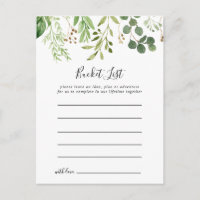 Eucalyptus Simple Brown Blommigt Bucket List Cards