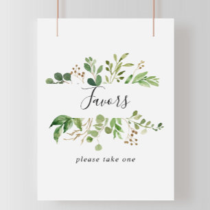 Eucalyptus Simple Brown Blommigt Favorittecken Poster