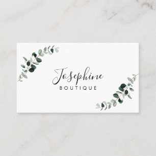 Eucalyptus Simple Elegant Jewelry Designer Visitkort