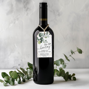 Eucalyptus Sip Sip Hooray FörlovningsfestFavor Presentetikett