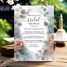 Eucalyptus Snöre Tulle Dusty Blue Möhippa Inbjudningar