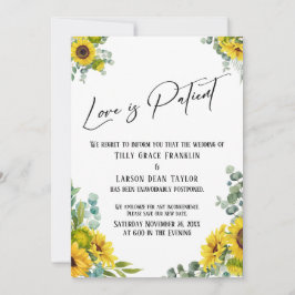 Eucalyptus Solros Kärlek är patientmeddelande Inbjudningar