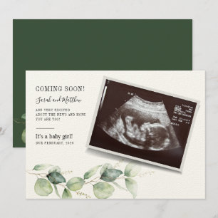 Eucalyptus Sonogram Baby Reveal Gravid Meddelande
