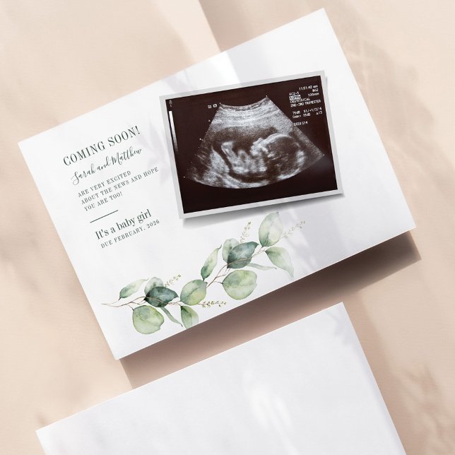 Eucalyptus Sonogram Gravid Announgation (Pregnancy Announcement Sonogram Baby Scan)