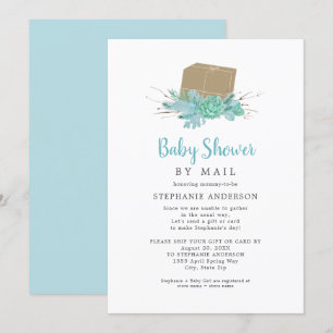 Eucalyptus Succulous Baby Shower by Mail Inbjudningar