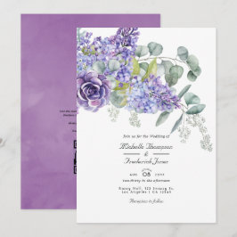 Eucalyptus Sukkulenter QR-kod RSVP Bröllopsinbjuda Inbjudningar