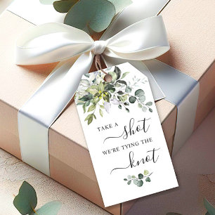 Eucalyptus Ta en Skott Vi Knyter Knuten Presentetikett