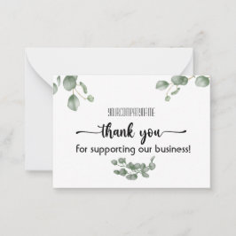 Eucalyptus Tack för stöd till vår verksamhet Anteckningskort