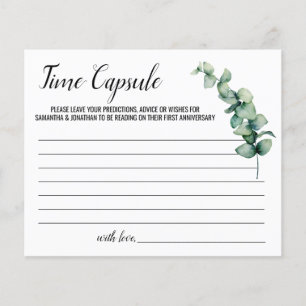 Eucalyptus Time Capsule Advice för par kort Flygblad