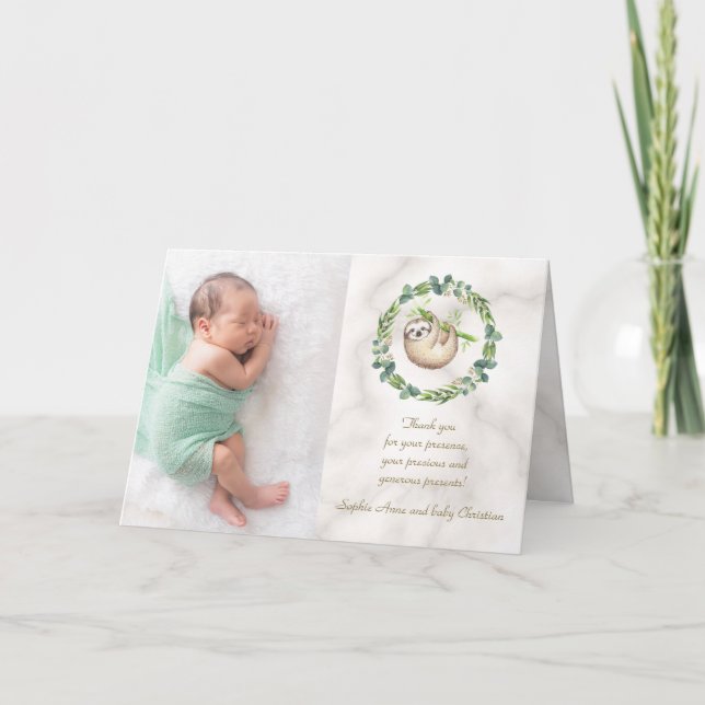 Eucalyptus Utandningsskö för spädbarn i matsmältni Tack Kort (Framsida)