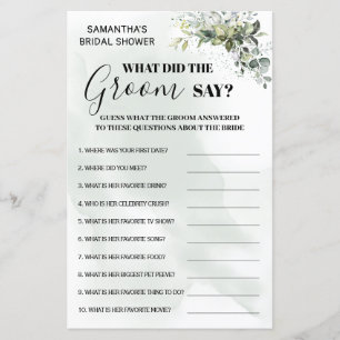 Eucalyptus Vad sa Groom tvåspråkigt spel?