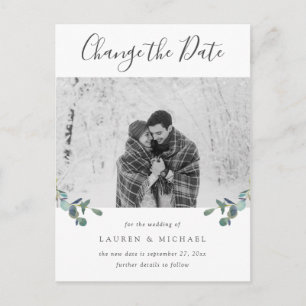 Eucalyptus Vapensköld Vattenfärg Foto Ändra datum Vykort