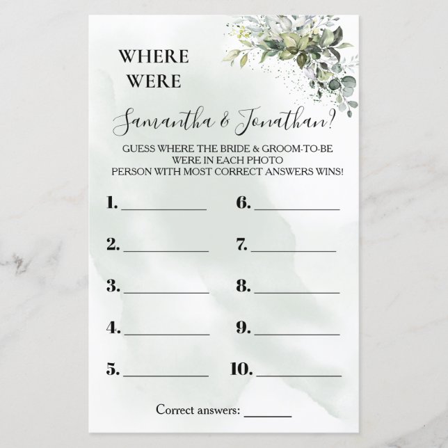 Eucalyptus Var duschade de tvåspråkigt spel (Framsida)