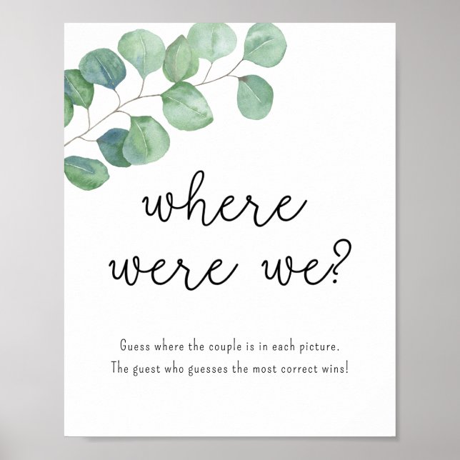 Eucalyptus - Var var vi Poster (Framsidan)