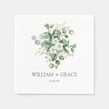 Eucalyptus vattenfärg Rustic Greenery Bröllop