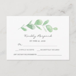 Eucalyptus vattenfärgad OSA kort