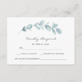 Eucalyptus vattenfärgad OSA kort