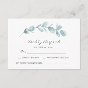 Eucalyptus vattenfärgad OSA kort