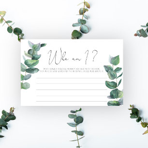 Eucalyptus - Vem är jag möhippa-spel? Brevpapper