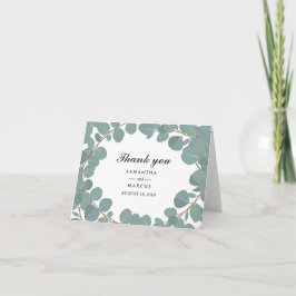 Eucalyptus Wandedie Greenery Bröllop Tack, ditt ko Tack Kort