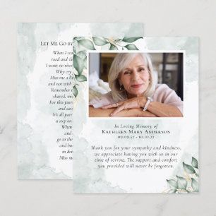 Eucalyptus Watercolor Funeral Tack Prayer
