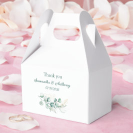 Eucalyptus Watercolor Greenery Sage Bröllop Presentaskar