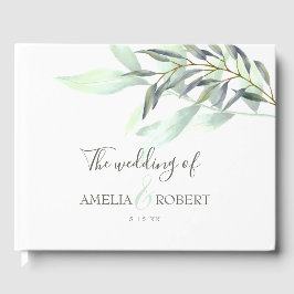 Eucalyptus Watercolor Löv Gästböcker