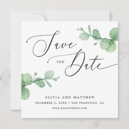 Eucalyptus Wedding | Elegant Greenery Garden Photo Spara Datumet