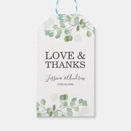 Eucalyptus Wedding Favor Gift Märkres Botaniska Gr Presentetikett