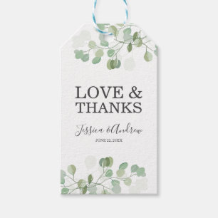 Eucalyptus Wedding Favor Gift Märkres Botaniska Gr Presentetikett