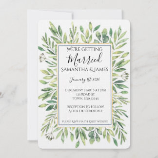 Eucalyptus Wedding Invitation Inbjudningar