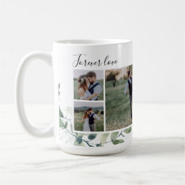 Eucalyptus Wedding Photo Collage Keepsake Plaque Kaffemugg