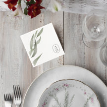 Eucalyptus Wedding Reception Napkins