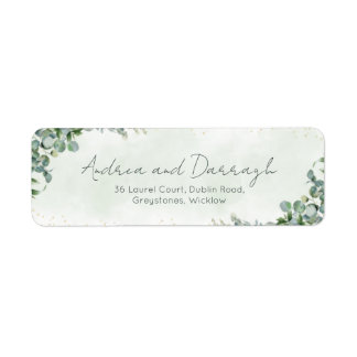 Eucalyptus Wedding Return Address Labels 1001 Returadress Etikett