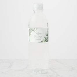 Eucalyptus Wedding Water Bottle Label 1001A Vattenflaska Etikett