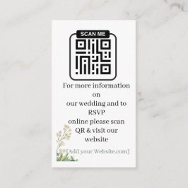 Eucalyptus & White Florals Botanical Wedding  Tilläggskort