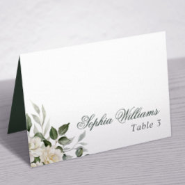 Eucalyptus White Flowers Bröllop Bord Card Bordsnummer