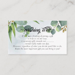 Eucalyptus Wishing-brunn för inneslutning i Bröllo Tilläggskort