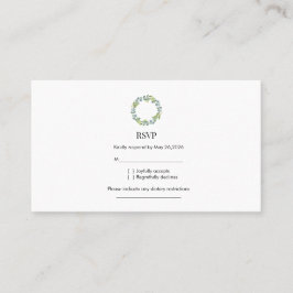 Eucalyptus Wreath Wedding RSVP Visitkort