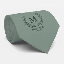 Eucalyptusgrön Elegant Bröllopsusher Monogram