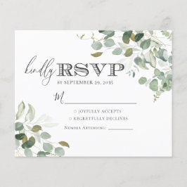 Eucalyptusgrönska Bröllops-RSVP-kort