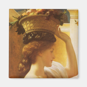 Eucharis - Flicka med en korg frukt av Leighton Magnet