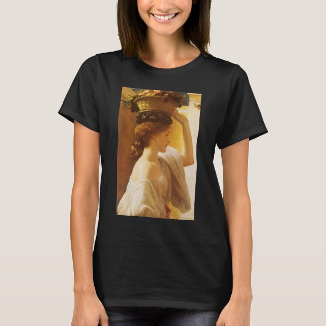 Eucharis - Flicka med en korg frukt av Leighton Tee Shirt (Framsida)