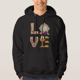 Eucharis katolska kommunision för flickor vid förs hoodie