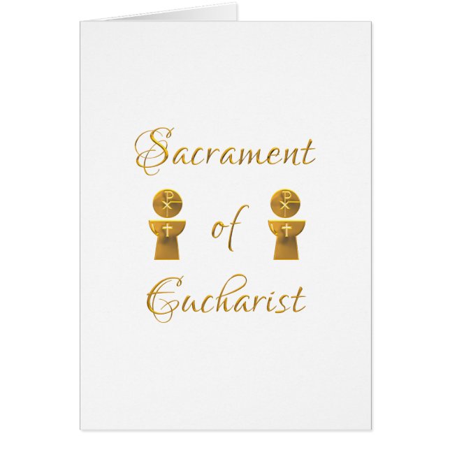 Eucharismens värd- och Chalice-offer Hälsningskort (Framsidan)