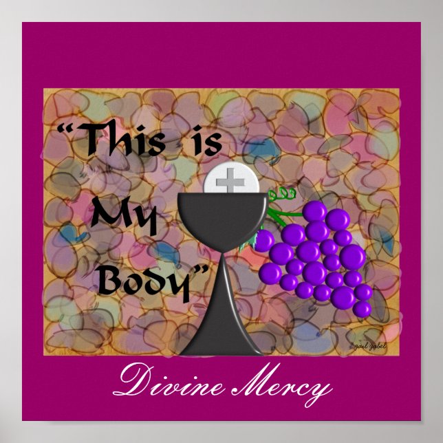 Eucharist Canvas Art "Divine Mercy" Poster (Framsidan)