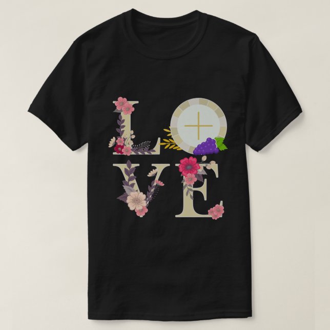 Eucharist Host Catholique 1:a Heligan Communion Gi T Shirt (Design framsida)