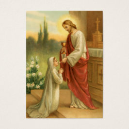 Eucharist i alla första kommunens Prayer-kort Visitkort